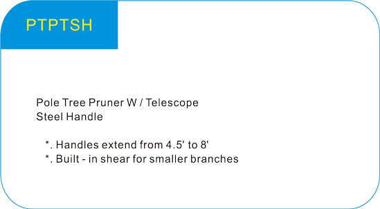  Pole Tree Pruner W/Telescope Steel Handle 